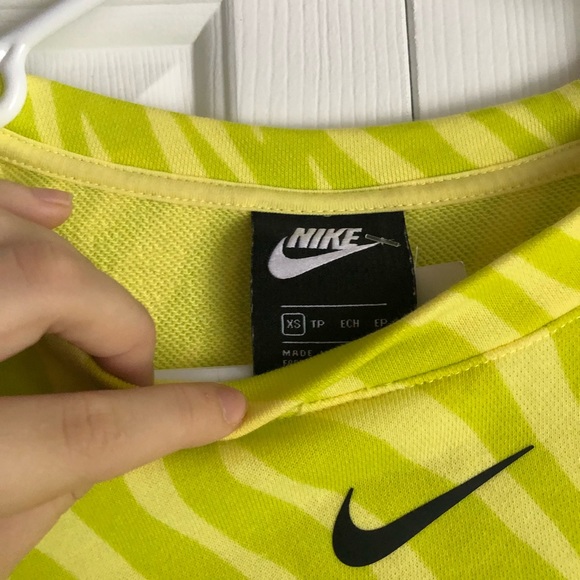 Nike | Tops | Nike Icon Flash Zebra Neon Crewneck | Poshmark
